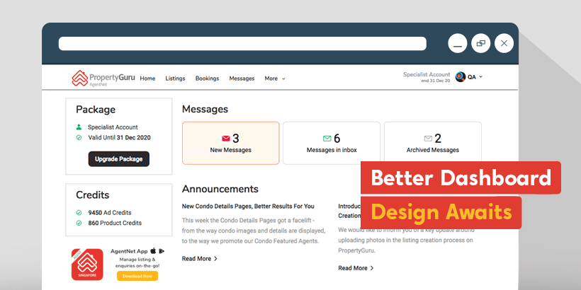 PropertyGuru Agent Dashboard