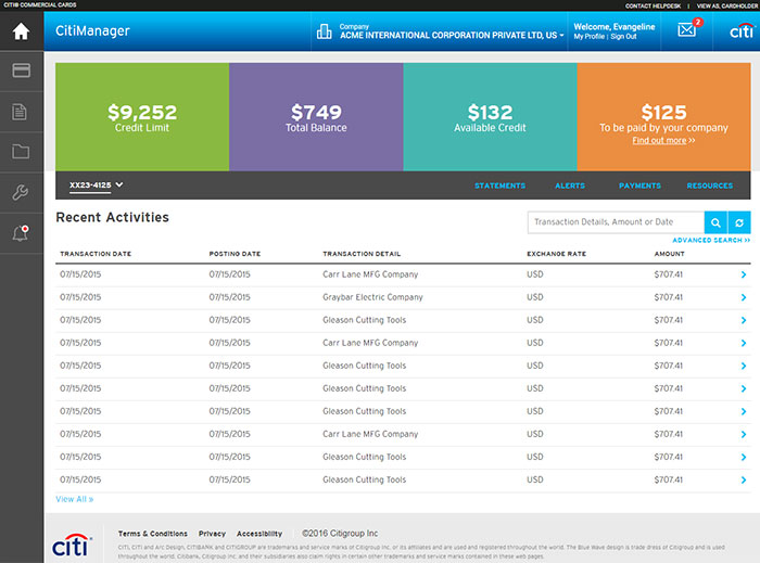 Credit Memo Workflow – CitiBank